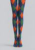 Navy Argyle Tights Hosiery Pantyhose L68-116