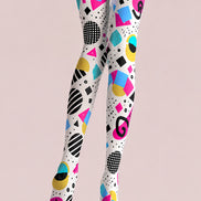 Y2K Geometric Print Tights Hosiery Pantyhose L68-117
