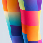 Rainbow Geometric Print Tights Hosiery Pantyhose L68-118