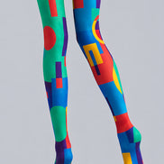 Bauhaus Inspired Graphic Tights Hosiery Pantyhose L68-119