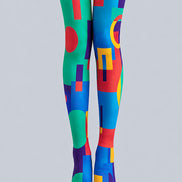 Bauhaus Inspired Graphic Tights Hosiery Pantyhose L68-119