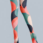 Pop Art Circle Pattern Pantyhose Rainbow Tights L68-12