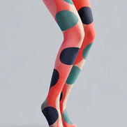 Pop Art Circle Pattern Pantyhose Rainbow Tights L68-12