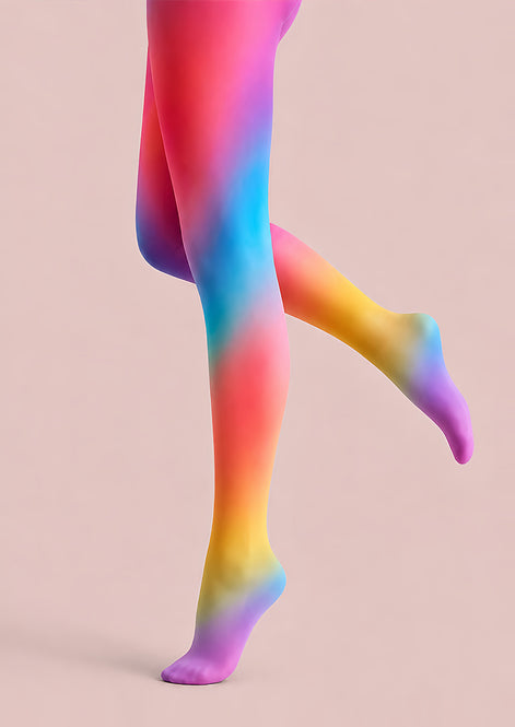 Y2K Rainbow Gradient Hosiery Tights L68-120