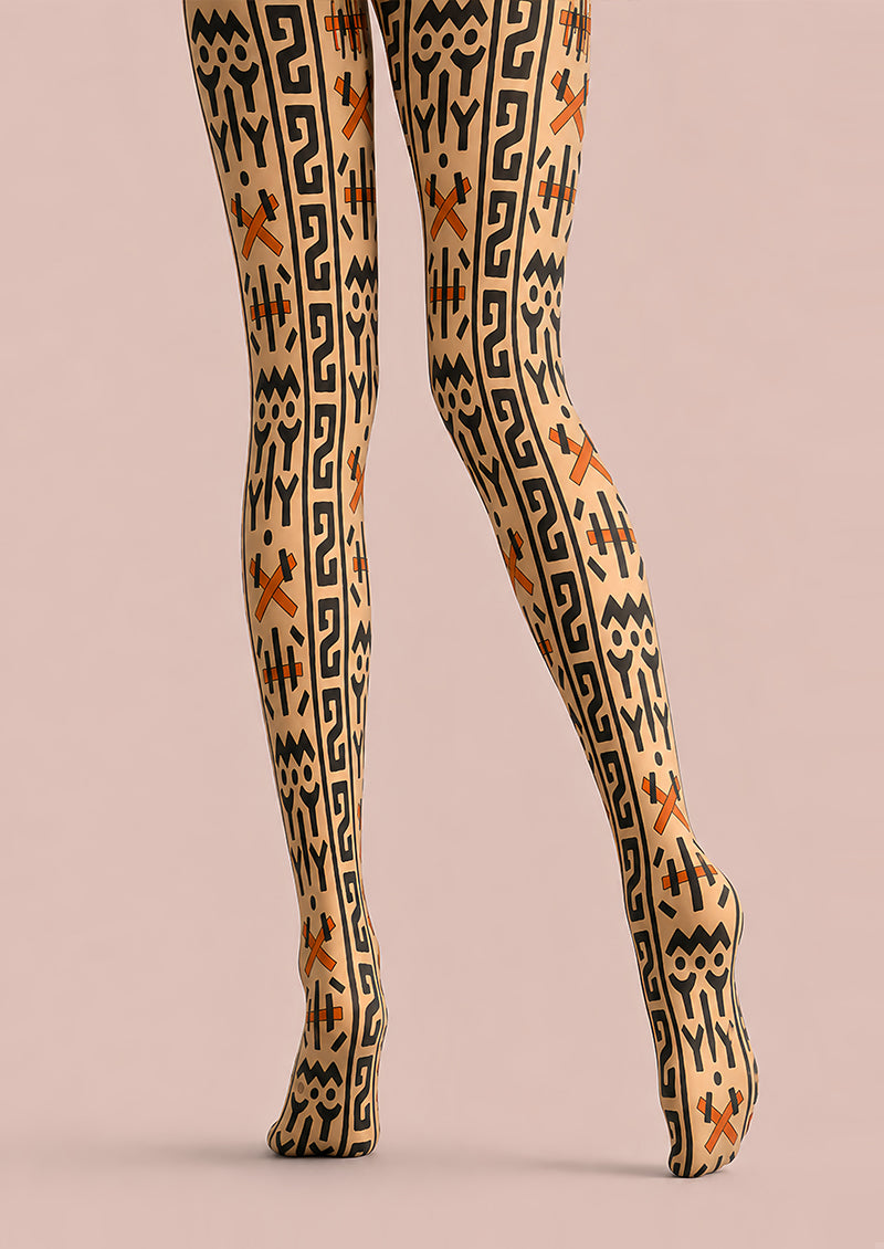Ethnic Boho Geometric Pattern Tights L68-121