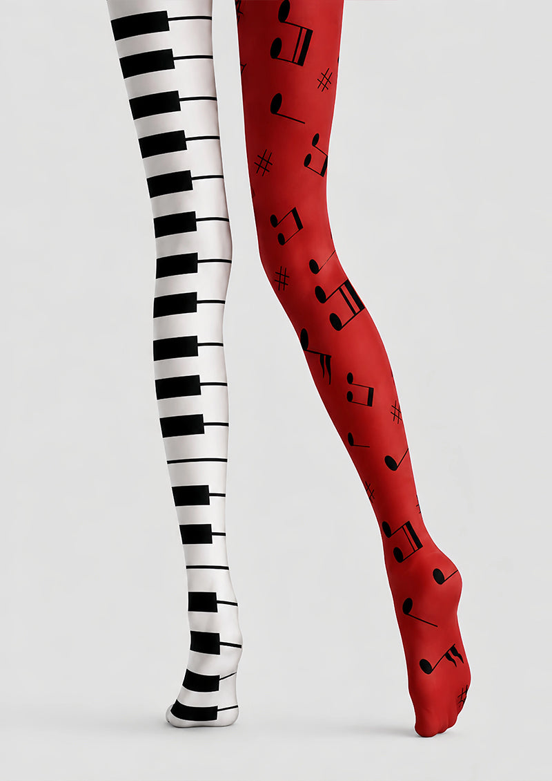 Musical Notes Piano Key Tights Hosiery Pantyhose L68-123