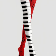 Musical Notes Piano Key Tights Hosiery Pantyhose L68-123