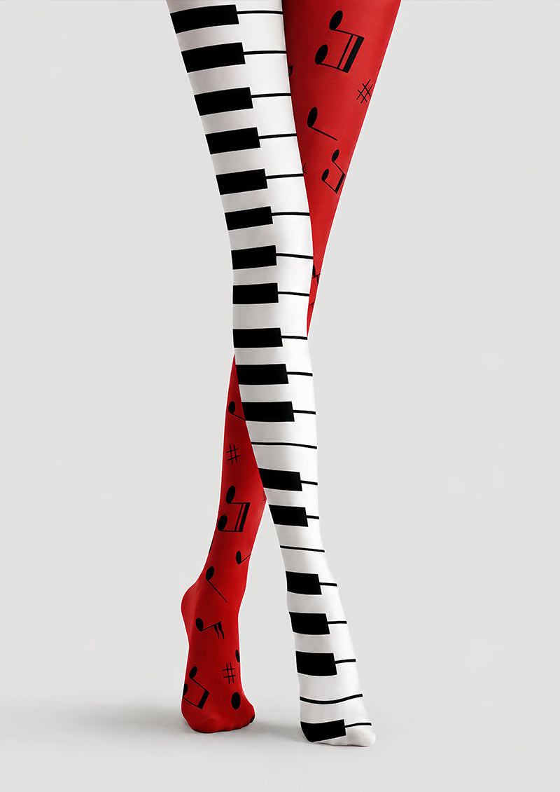 Musical Notes Piano Key Tights Hosiery Pantyhose L68-123