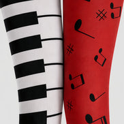 Musical Notes Piano Key Tights Hosiery Pantyhose L68-123