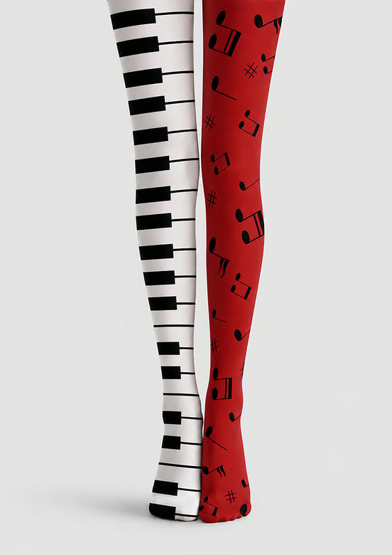 Musical Notes Piano Key Tights Hosiery Pantyhose L68-123