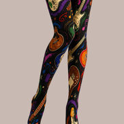 Rock Guitar Music Print Tights L68-125