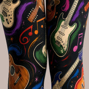 Rock Poster Graphic Tights Hosiery Pantyhose L68-126