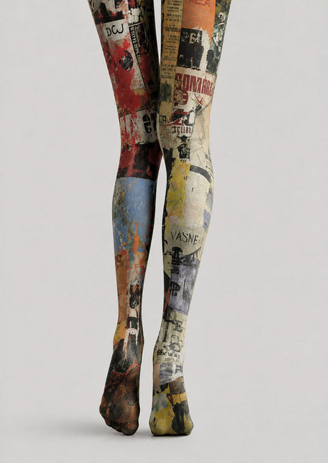 Urban Graffiti Graphic Tights Hosiery L68-128