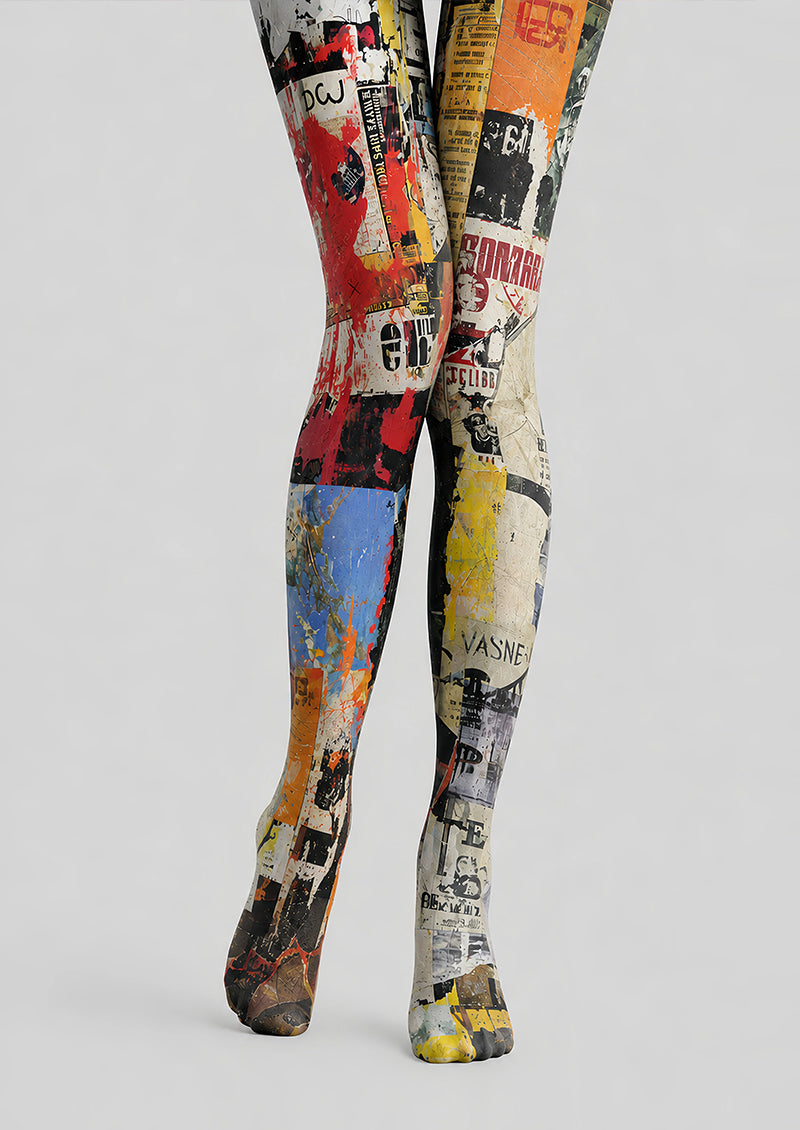 Urban Graffiti Graphic Tights Hosiery L68-128