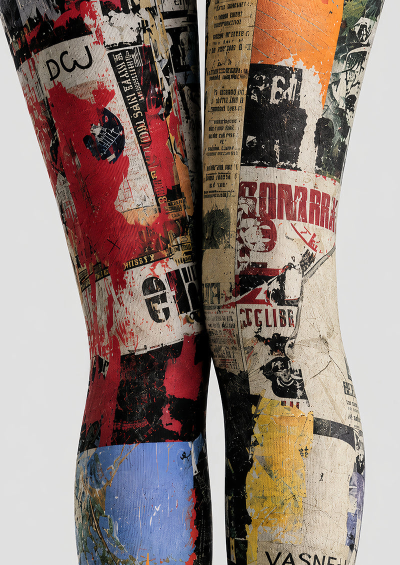 Urban Graffiti Graphic Tights Hosiery L68-128