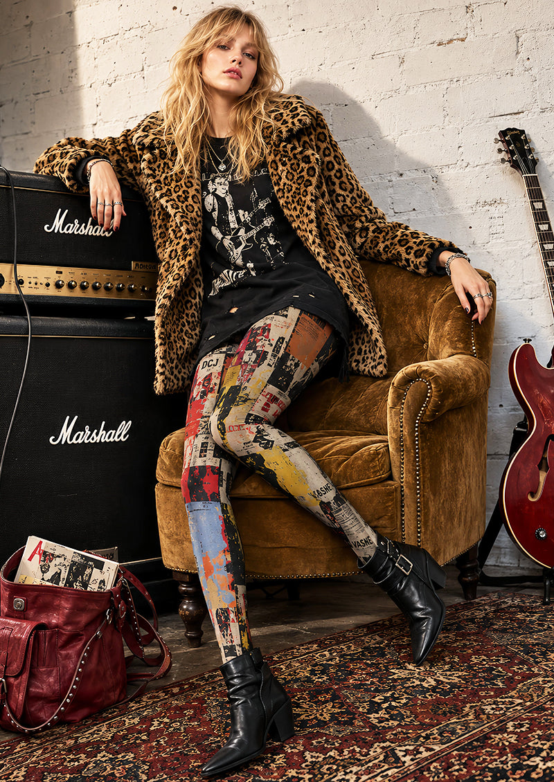 Urban Graffiti Graphic Tights Hosiery L68-128