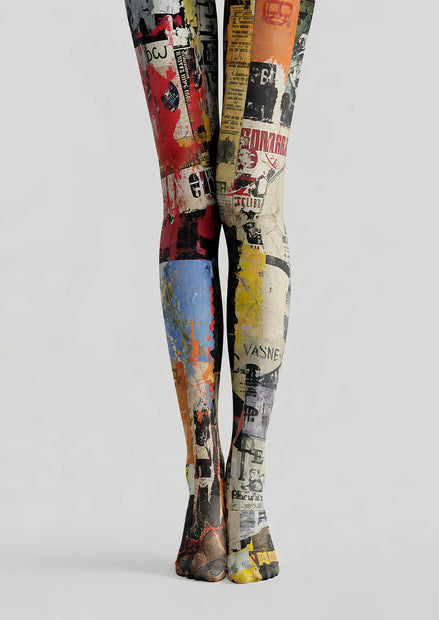 Urban Graffiti Graphic Tights Hosiery L68-128