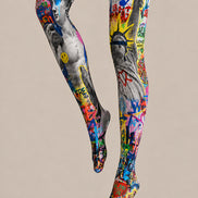 Street Art Statue Print Tights Hosiery Pantyhose L68-129