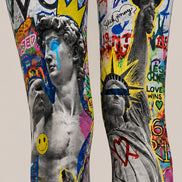 Street Art Statue Print Tights Hosiery Pantyhose L68-129