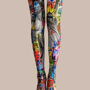 Street Art Statue Print Tights Hosiery Pantyhose L68-129
