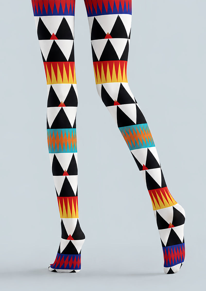 Harlequin Geometric Tights Hosiery Pantyhose L68-130