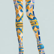 Boho Tribal Ikat Print Tights Hosiery L68-131