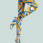 Boho Tribal Ikat Print Tights Hosiery L68-131