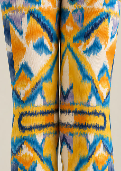 Boho Tribal Ikat Print Tights Hosiery L68-131