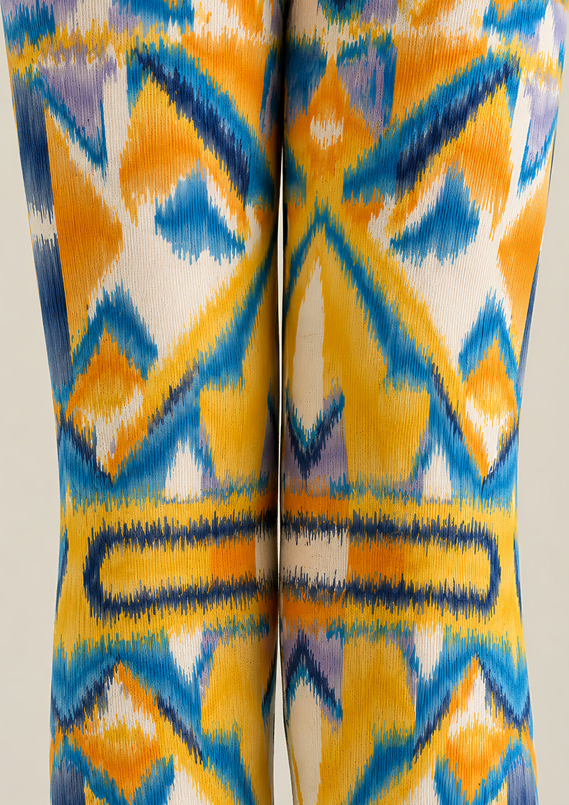 Boho Tribal Ikat Print Tights Hosiery L68-131