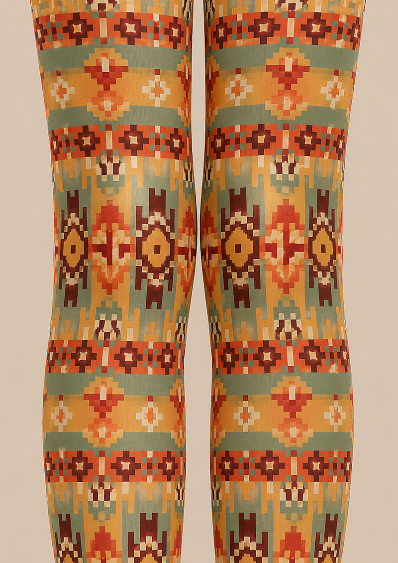 Bohemian Aztec Tights Hosiery Pantyhose L68-132