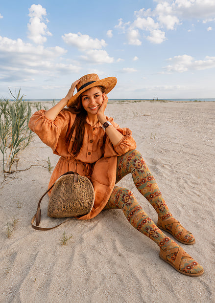 Bohemian Aztec Tights Hosiery Pantyhose L68-132