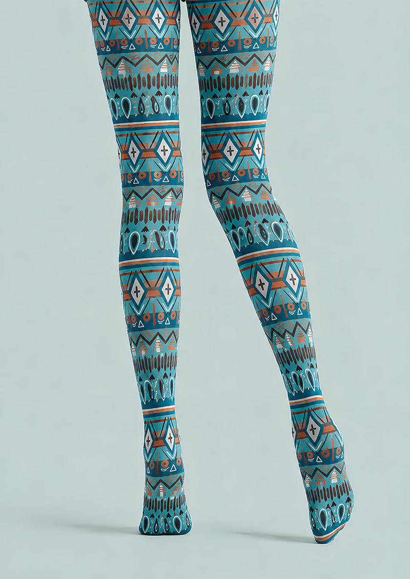 Aztec Tribal Tights Hosiery Pantyhose L68-133