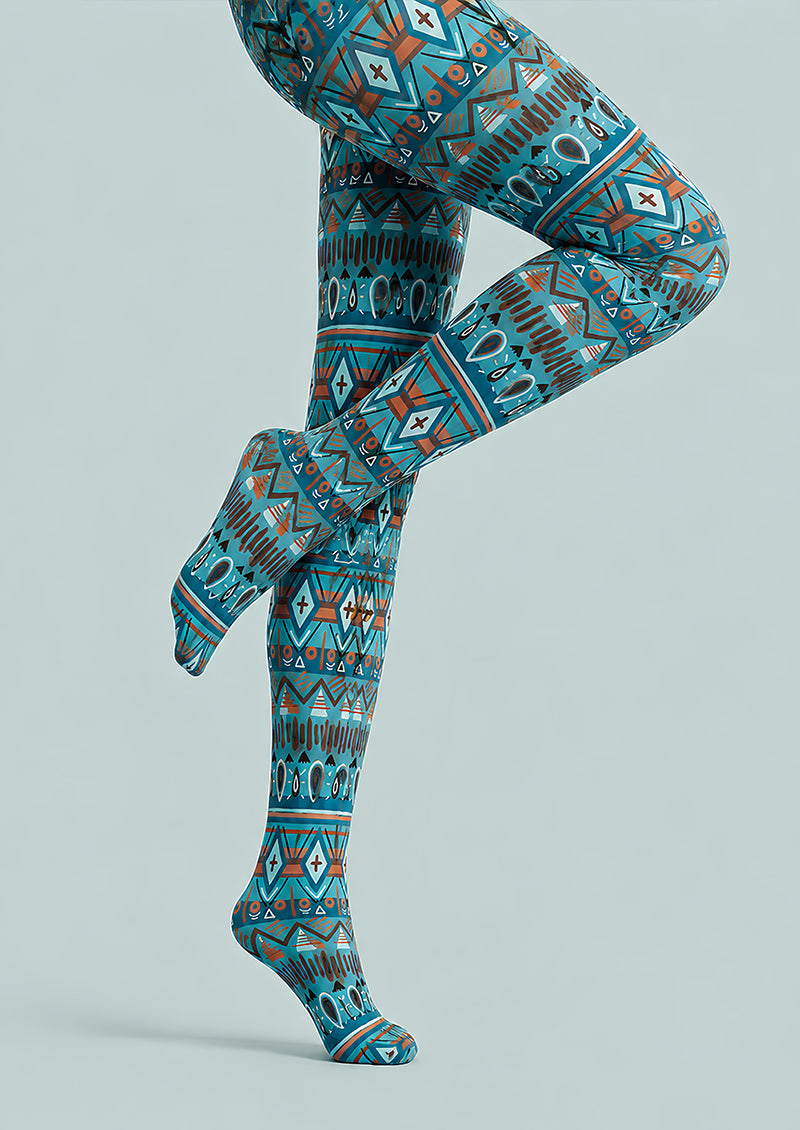 Aztec Tribal Tights Hosiery Pantyhose L68-133