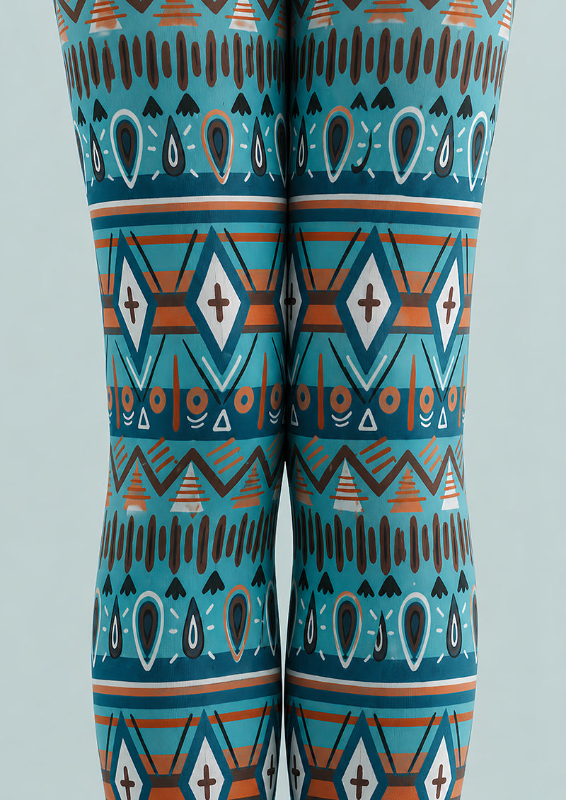 Aztec Tribal Tights Hosiery Pantyhose L68-133