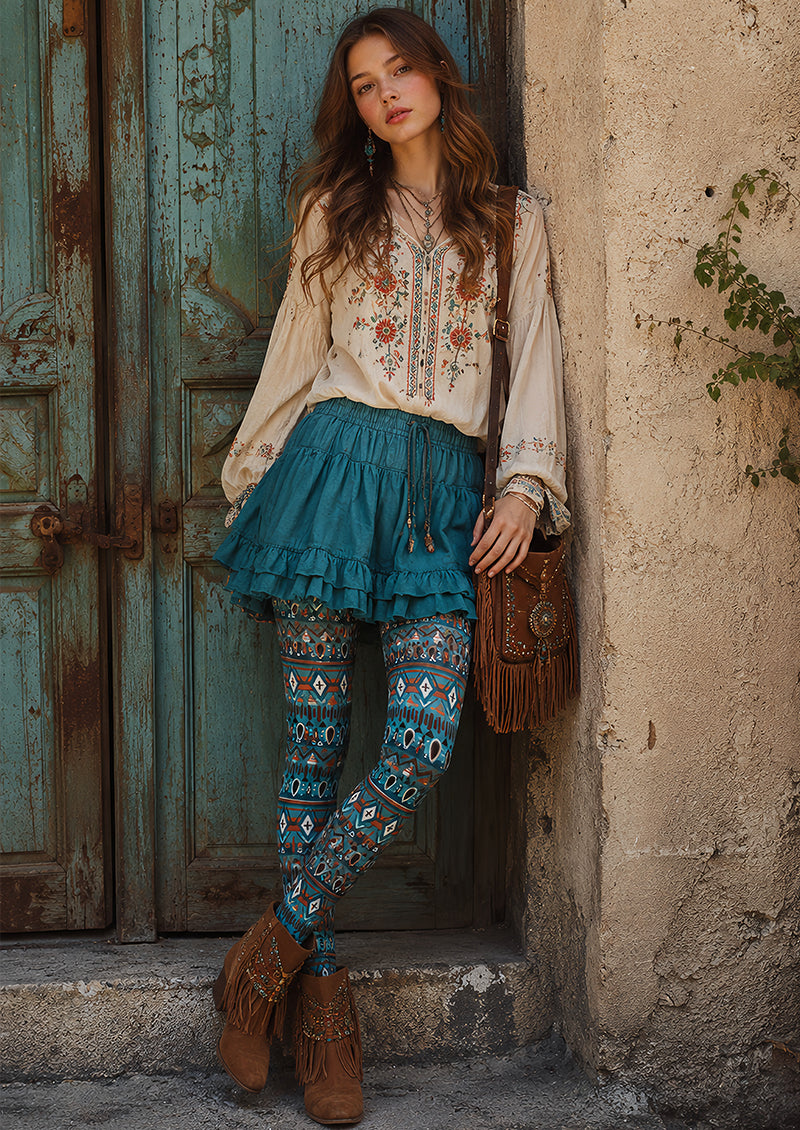 Aztec Tribal Tights Hosiery Pantyhose L68-133