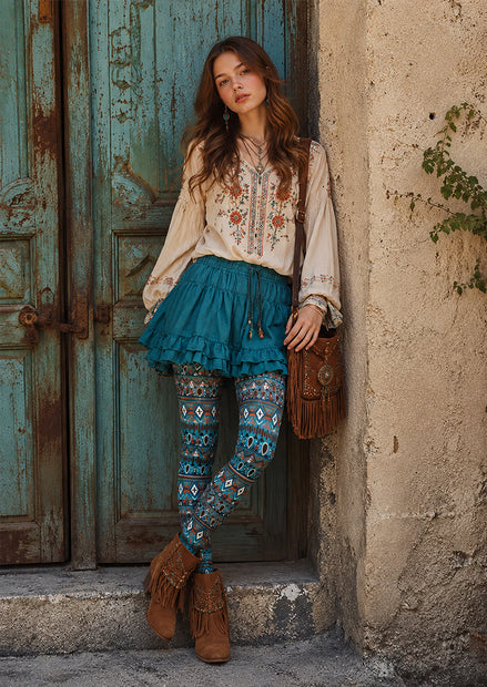 Aztec Tribal Tights Hosiery Pantyhose L68-133