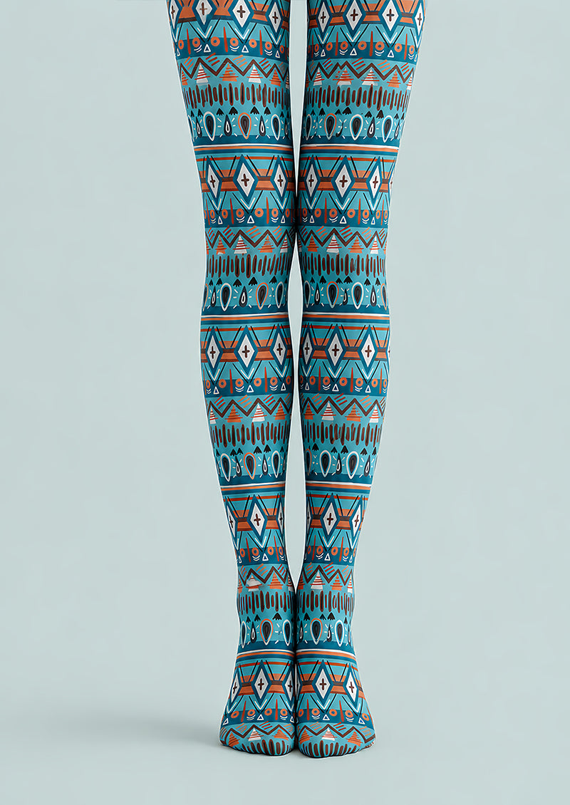 Aztec Tribal Tights Hosiery Pantyhose L68-133