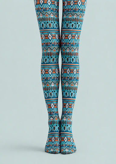 Aztec Tribal Tights Hosiery Pantyhose L68-133