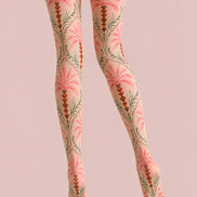 Folk Floral Tights Hosiery Pantyhose L68-135