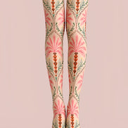 Folk Floral Tights Hosiery Pantyhose L68-135