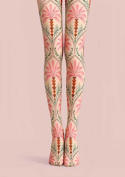Folk Floral Tights Hosiery Pantyhose L68-135
