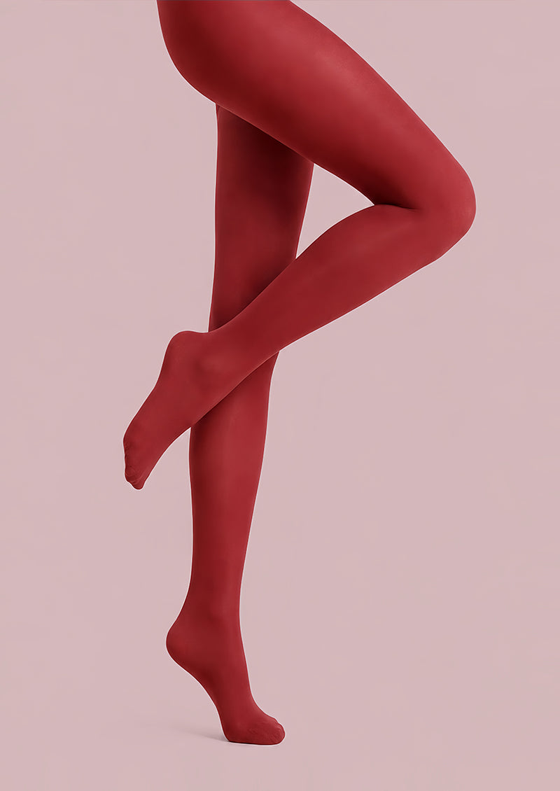 Burgundy Everyday Tights Hosiery Pantyhose L68-136