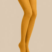 Mustard Yellow Basic Tights Hosiery Pantyhose L68-137