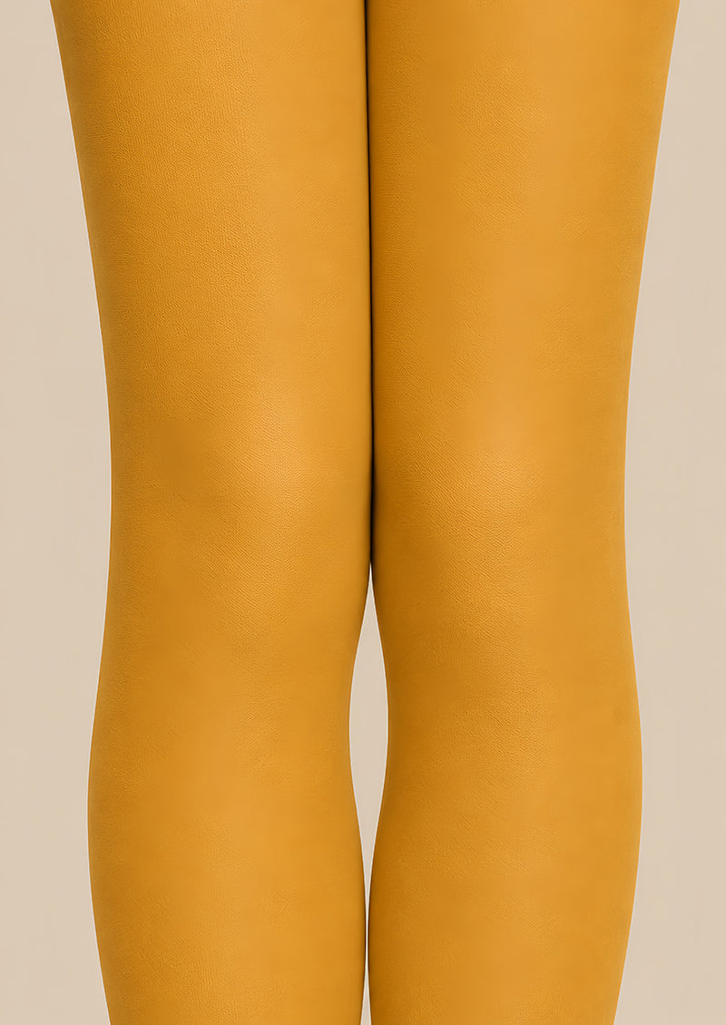 Mustard Yellow Basic Tights Hosiery Pantyhose L68-137