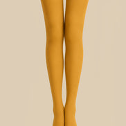 Mustard Yellow Basic Tights Hosiery Pantyhose L68-137