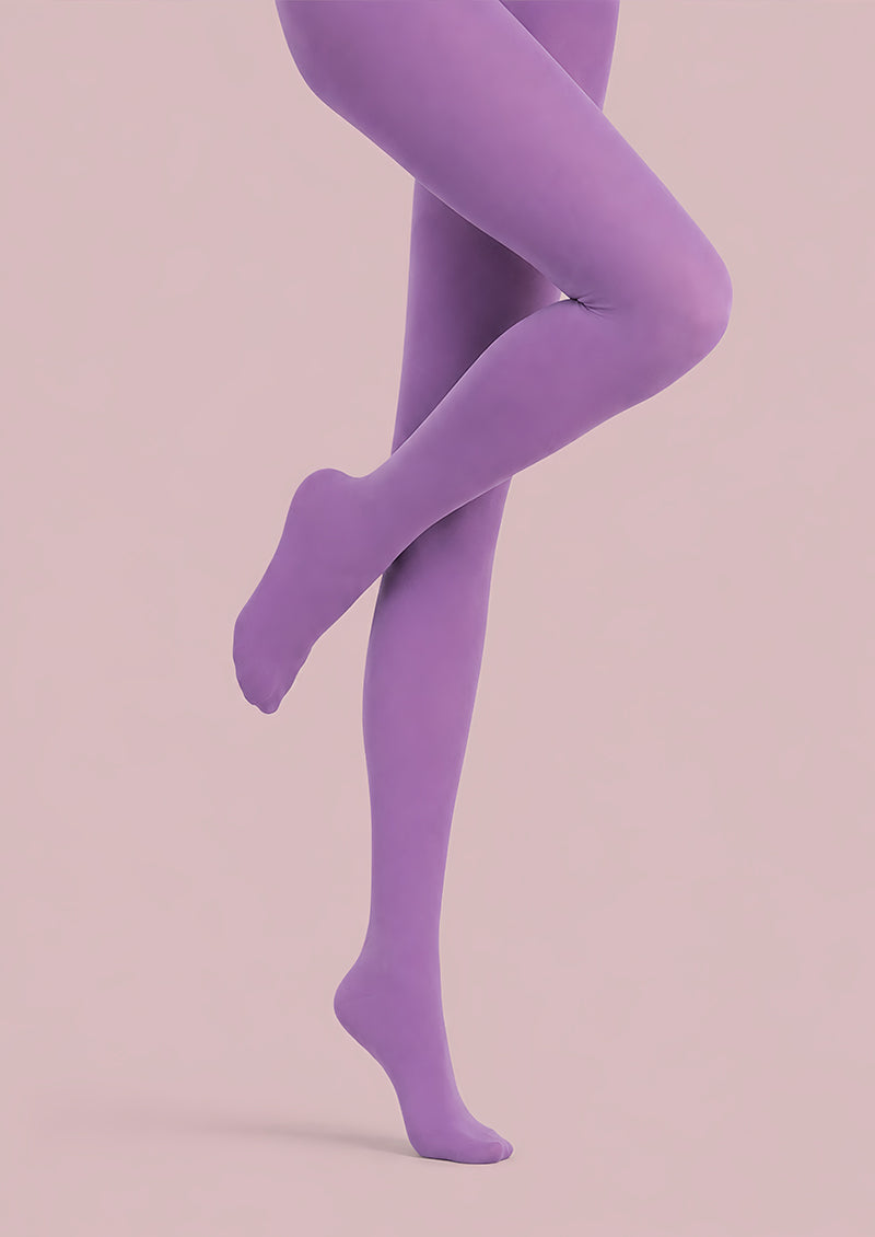 Solid Purple Tights Hosiery Pantyhose L68-138