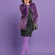 Solid Purple Tights Hosiery Pantyhose L68-138