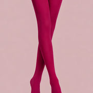 Fuchsia Pink Basic Tights Hosiery Pantyhose L68-139