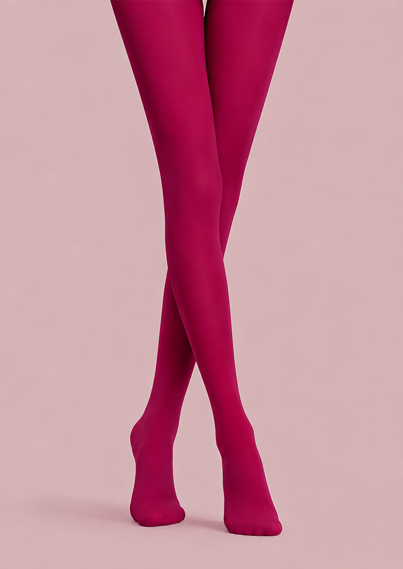 Fuchsia Pink Basic Tights Hosiery Pantyhose L68-139