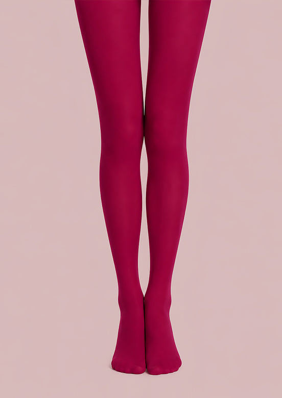 Fuchsia Pink Basic Tights Hosiery Pantyhose L68-139